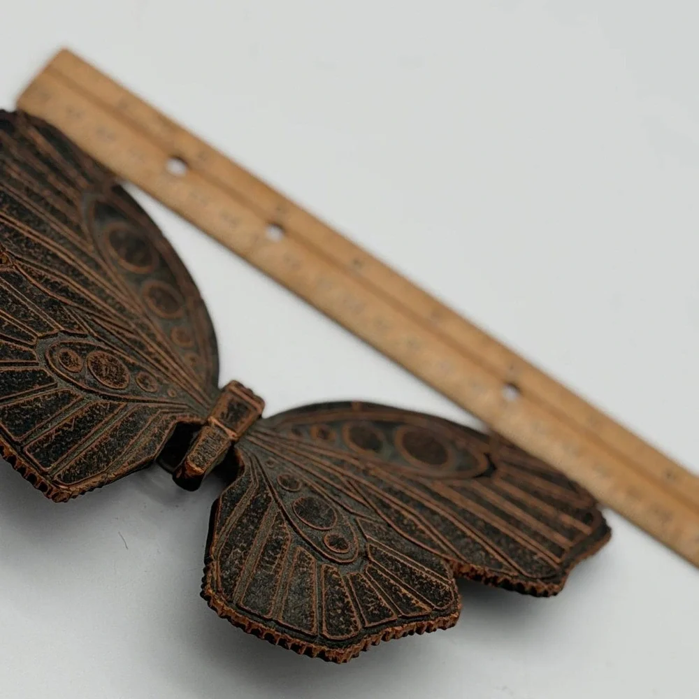 Vintage Dart Ind Mid Century Copper Tone Hummingbird and Butterfly Wall Deco Set